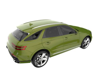 Realistic SUV isolated on white background. 3d rendering - illustration