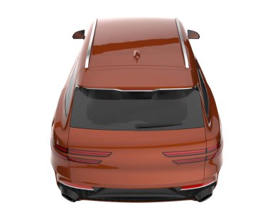 Realistic SUV isolated on white background. 3d rendering - illustration