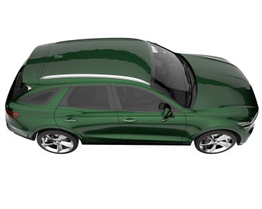Realistic SUV isolated on white background. 3d rendering - illustration
