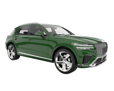 Realistic SUV isolated on white background. 3d rendering - illustration