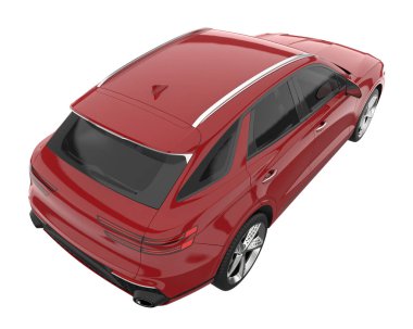 Realistic SUV isolated on white background. 3d rendering - illustration
