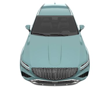 Realistic SUV isolated on white background. 3d rendering - illustration