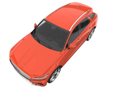 Realistic SUV isolated on white background. 3d rendering - illustration