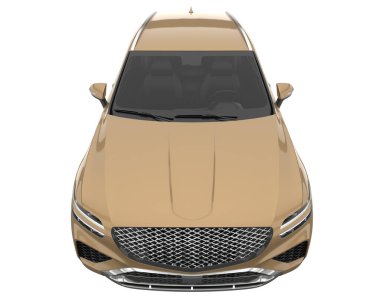 Realistic SUV isolated on white background. 3d rendering - illustration