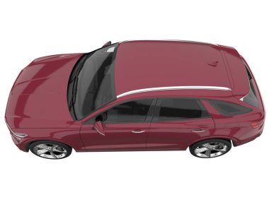 Realistic SUV isolated on white background. 3d rendering - illustration