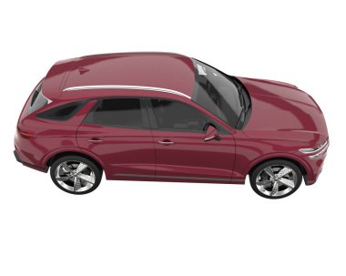 Realistic SUV isolated on white background. 3d rendering - illustration
