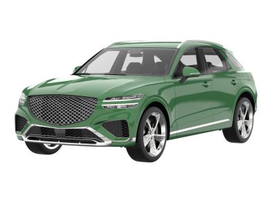 Realistic SUV isolated on white background. 3d rendering - illustration