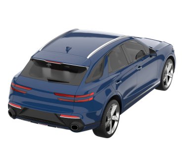 Realistic SUV isolated on white background. 3d rendering - illustration