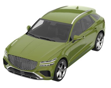 Realistic SUV isolated on white background. 3d rendering - illustration