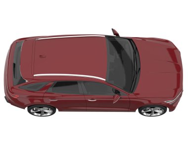 Realistic SUV isolated on white background. 3d rendering - illustration