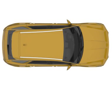 Realistic SUV isolated on white background. 3d rendering - illustration