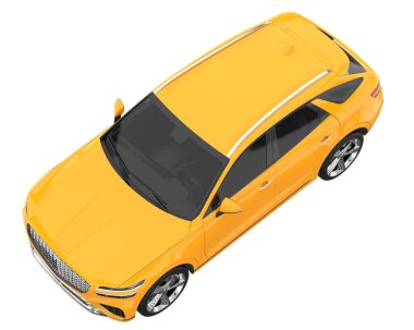 Realistic SUV isolated on white background. 3d rendering - illustration