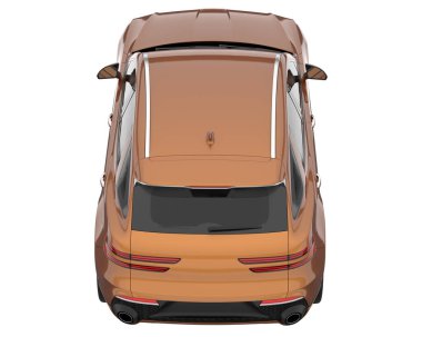 Realistic SUV isolated on white background. 3d rendering - illustration