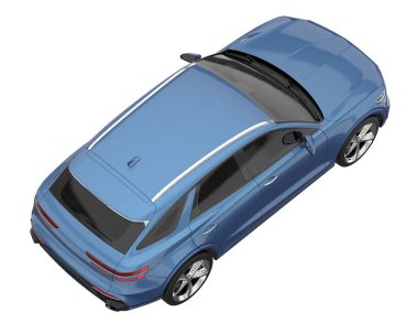 Realistic SUV isolated on white background. 3d rendering - illustration