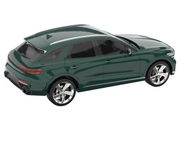 Realistic SUV isolated on white background. 3d rendering - illustration