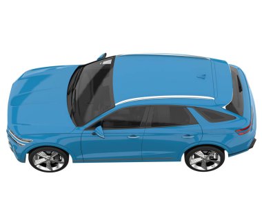 Realistic SUV isolated on white background. 3d rendering - illustration