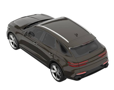 Realistic SUV isolated on white background. 3d rendering - illustration