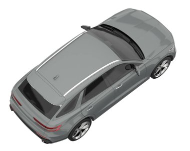 Realistic SUV isolated on white background. 3d rendering - illustration