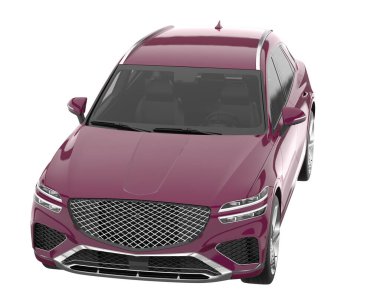 Realistic SUV isolated on white background. 3d rendering - illustration