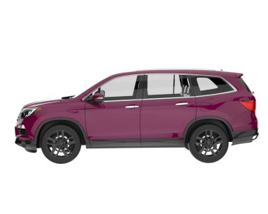 Realistic SUV isolated on white background. 3d rendering - illustration