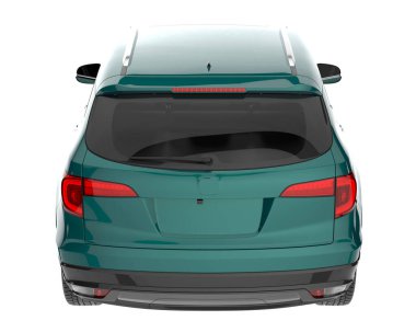 Realistic SUV isolated on white background. 3d rendering - illustration