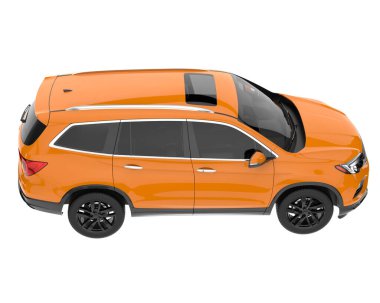 Realistic SUV isolated on white background. 3d rendering - illustration