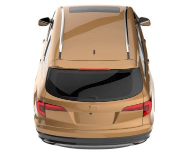 Realistic SUV isolated on white background. 3d rendering - illustration