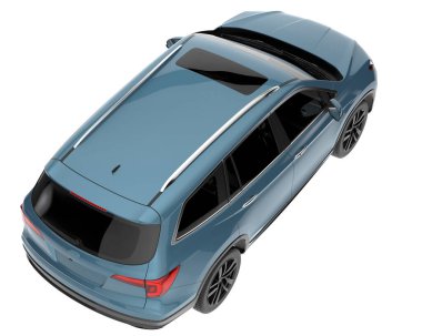 Realistic SUV isolated on white background. 3d rendering - illustration