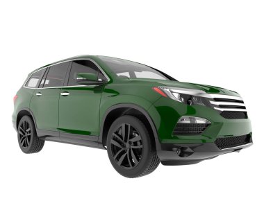 Realistic SUV isolated on white background. 3d rendering - illustration