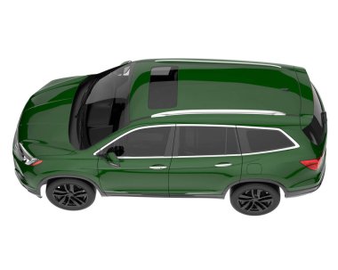 Realistic SUV isolated on white background. 3d rendering - illustration