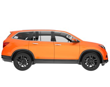 Realistic SUV isolated on white background. 3d rendering - illustration