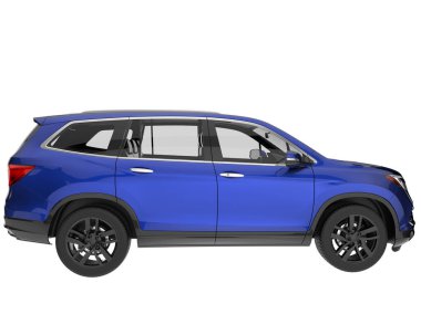 Realistic SUV isolated on white background. 3d rendering - illustration