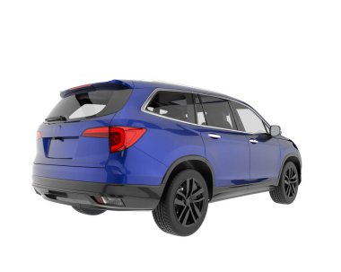 Realistic SUV isolated on white background. 3d rendering - illustration