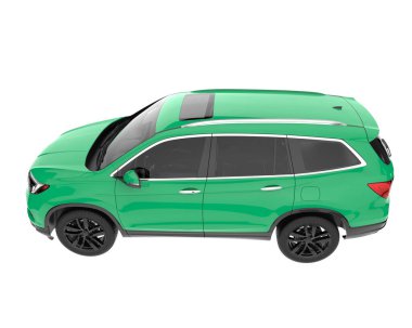 Realistic SUV isolated on white background. 3d rendering - illustration