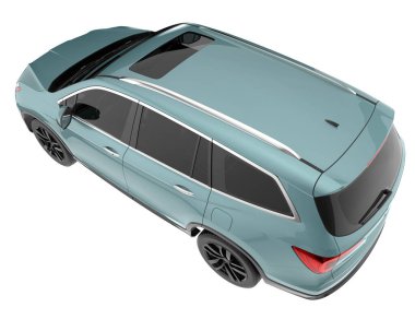 Realistic SUV isolated on white background. 3d rendering - illustration