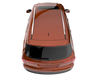 Realistic SUV isolated on white background. 3d rendering - illustration