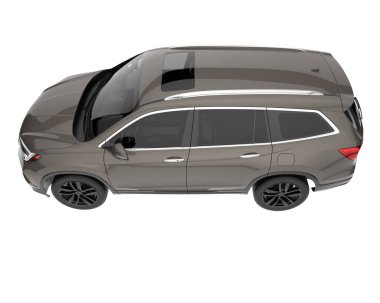 Realistic SUV isolated on white background. 3d rendering - illustration