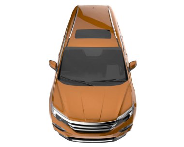 Realistic SUV isolated on white background. 3d rendering - illustration