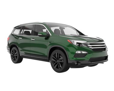 Realistic SUV isolated on white background. 3d rendering - illustration