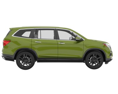 Realistic SUV isolated on white background. 3d rendering - illustration