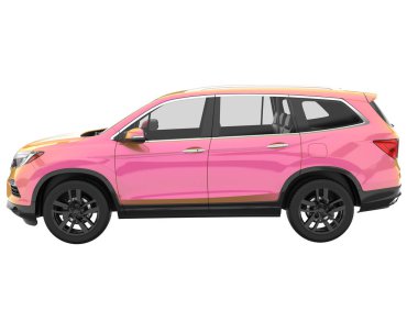 Realistic SUV isolated on white background. 3d rendering - illustration