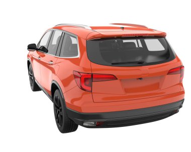 Realistic SUV isolated on white background. 3d rendering - illustration