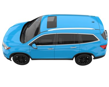 Realistic SUV isolated on white background. 3d rendering - illustration