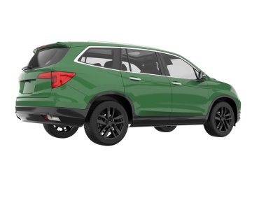 Realistic SUV isolated on white background. 3d rendering - illustration