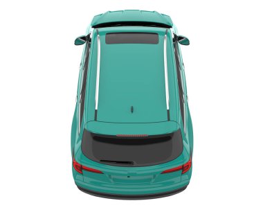 Realistic SUV isolated on white background. 3d rendering - illustration