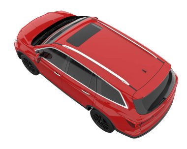 Realistic SUV isolated on white background. 3d rendering - illustration