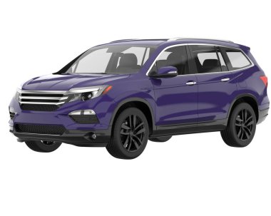 Realistic SUV isolated on white background. 3d rendering - illustration