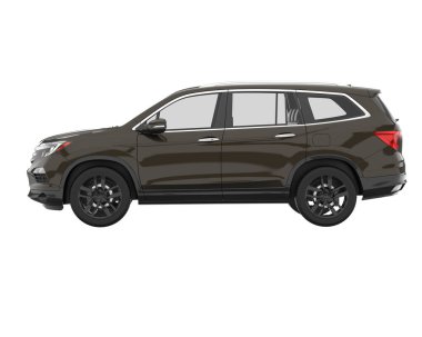 Realistic SUV isolated on white background. 3d rendering - illustration