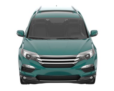 Realistic SUV isolated on white background. 3d rendering - illustration