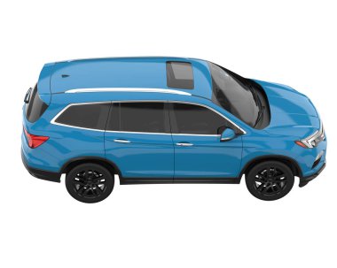 Realistic SUV isolated on white background. 3d rendering - illustration